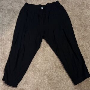 Old Navy Womens Petite Black Linen Pants